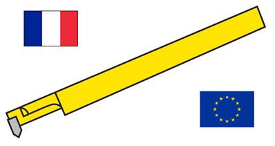 Outils de tour à fileter intérieur à droite ISO 353 - WN 8086 P30 Ø 32