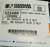Standard abrasives 2" Ø 51 mm grain 80 TS Changement Rapide Disque