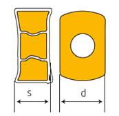 Fraise à surfacer 100° D063 d22 Z05 ENMX 09 Face Mill