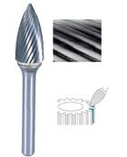 Carbure ogive tête flame SG denture simple