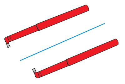 Outil à chambrer section ronde - ISO 354
