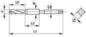 Foret machine taraudeur Co5 queue cylindrique filetage BSW ISO DIN 13 BSW 3/8 x 16