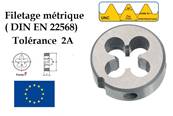 Filière ronde filetage UNC 2A 1" x 8 Ø 55 x 22 HSS-M2