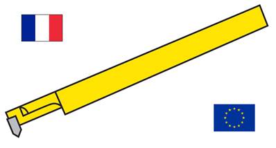 Outils de tour à fileter intérieur à droite ISO 353 - WN 8086 K20 carré de 40