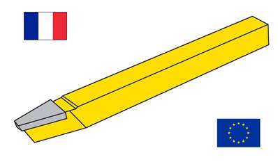 Outil à gorge de poulie ISO 342 / DIN 2215 22X14 34° carré de 25