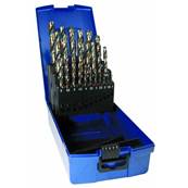 Coffret plastique de 25 forets cylindriques PRX de Ø 1 à Ø 13 par 0,5 mm