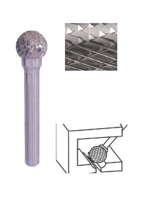 Fraise lime CW ogive tête sphérique SD dent. Croisée Ø 12X11 queue Ø 6 12X11 MM SD-5M