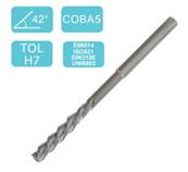 Alésoir machine taille hélicoïdale 42° queue cylindrique DIN212E H7 HSS-M35 Ø10