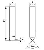 Outils de tour de finition ISO 451- DIN 4955 HSS-Co10% carré de 10