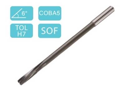 Alésoir machine taille hélicoïdale 6° série extra-longue XL queue cylindrique H7 HSS-M35 Ø20