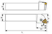 Porte outil de tournage PWLNL 2525 M08 External Turning Holder