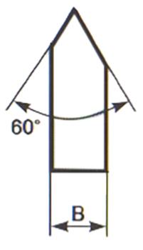 Plaquette carbure brasée forme UF
