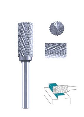 Fraise lime CW 2 tailles cyl. tête taillante SB dent. diam. Ø 4 x 13 queue Ø 3 4X13 MM SB