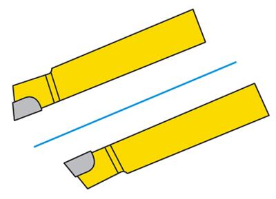 Grain d'alésage couteau à 90° section carrée