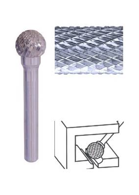 Fraise lime CW ogive tête sphérique SD denture diamant Ø 10 x 8 queue Ø 6 10X8 MM SD-3M