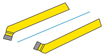 Outil coudé à charioter & dresser - ISO 302