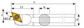 Barre d'alésage S32T SDQCL 11 Boring Bar