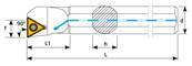 Barre d'alésage lubrifié A12K STFCR 11 Boring Bar (Cooled)