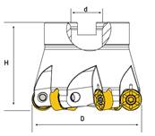 Fraise à surfacer D100 d32 Z08 RNHX 12 Face Mill
