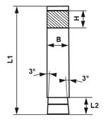 Outils de tour pelle ISO 304 - DIN 4976 KX2 carré de 10