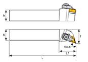 Porte outil de tournage DDHNL 3232 P15 External Turning Holder