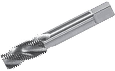 Taraud machine court Co5 filetage gaz cylindrique Forme C hélice 35° NPS 1/16 x 27