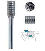 Carbure 2 tailles cylindrique tête taillante SB denture brise copeaux