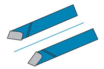 Grain d'alésage à charioter 45° section carrée - ISO 145