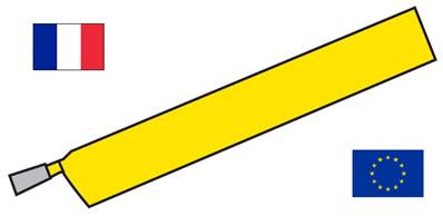 Outils de tour à saigner droit à gauche ISO 307 - DIN 4981 P30 carré de 16