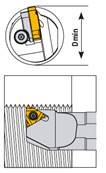 Porte outil de filetage intérieur SIL S32T - ER22 Internal Threading Toolholder