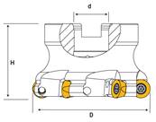Fraise à surfacer D080 d27 Z07 RPMW 10 Face Mill