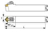 Porte outil de tournage DCXNN 2525 M12 External Turning Holder