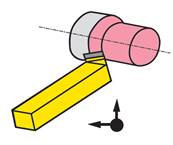 Outils de tour à charioter dresser coudé à droite 45° ISO 302 / DIN 4972 K20 carré de 25