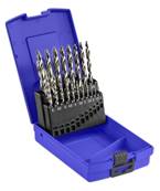 Boite plastique de 19 forets RS pour usage général HSS DIN 338 HSS WN de Ø 1 à Ø 10 mm