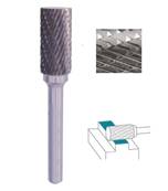 Carbure cylindrique tête plate denture croisée 