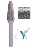 Carbure conique bout arrondie SL denture croisée
