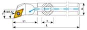 Barre d'alésage lubrifié A10J SDQCR 07 Boring Bar (Cooled)