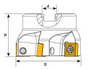 Fraise à surfacer D160 d40 Z10 SPMT 12 Face Mill