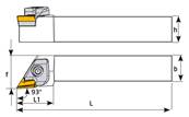 Porte outil de tournage CKJNR 2020 K16 External Turning Holder