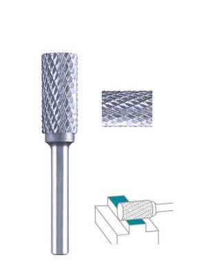 Fraise lime CW 1 taille cyl. tête plate SA denture diamant Ø 4 x 13 queue Ø 3 4X13 MM SA
