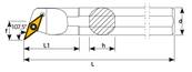 Barre d'alésage S40T SVQBR 16 Boring Bar