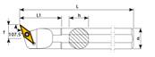 Barre d'alésage S32T SVQCL 16 Boring Bar