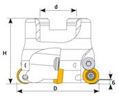 Fraise à surfacer D080 d27 Z07 RHKW 12 Face Mill