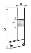 Porte outil pour lames «ROBEY» - Section 20x20 - Longueur 130