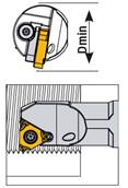 Porte outil de filetage intérieur lubrifié SIR A20P - IR16 Internal Threading Toolholder