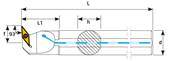 Barre d'alésage lubrifié A25R SVUBL 16 Boring Bar (Cooled)