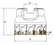 Fraise à surfacer D63 d22 Z14 APMT 06 Face Mill