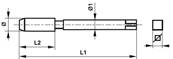 Taraud machine court HSS DIN 352 filetage unifié ANSI B 1.1 Forme D UNC 7/16 x 14