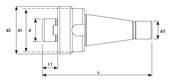 Attachement ISO 40-22 Tool holder