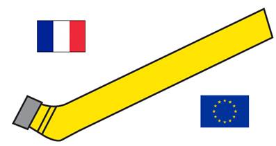 Outils de tour à charioter dresser coudé à gauche 45° ISO 302 / DIN 4972 P30 carré de 25